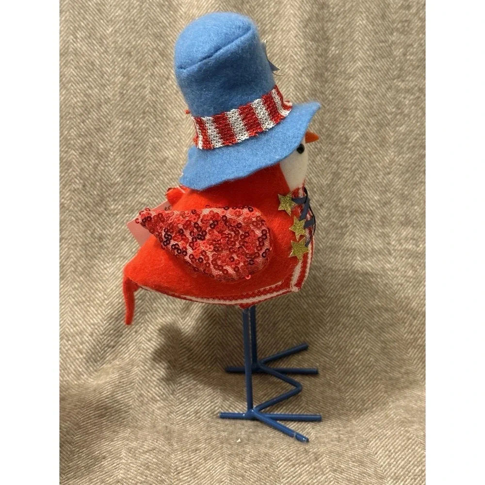 SmartLiving Patriotic Bird Decor Figurines Set of 3 Americana Stars Stripes